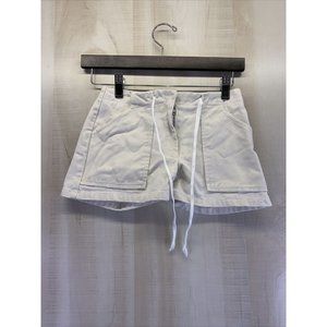 Firld Gear Kids Girls Sz 7 Twill Cotton Tie Front Cream Shorts Made in USA-6545